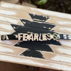 BCBG Generation FEARLESS Leather Bracelet EUC